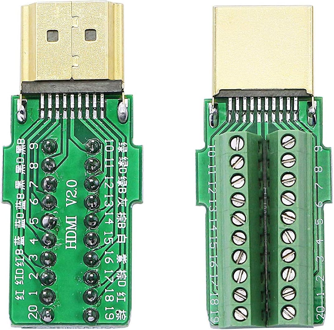 HDMI Solderless Adapter – Gold-Plated HDMI Extension Connector | Breakout Board for HD Signals, No Welding Required