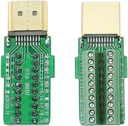 HDMI Solderless Adapter – Gold-Plated HDMI Extension Connector | Breakout Board for HD Signals, No Welding Required