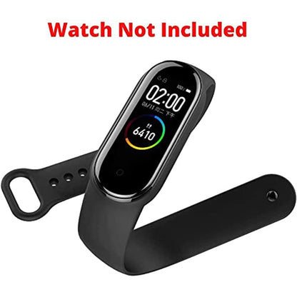 Hi Quality Mi 5 / Mi 6 Silicone Adjustable Band Strap Compatible with Mi Band 5 Strap & Mi Band 6 Strap Smart Band Replacement- Black