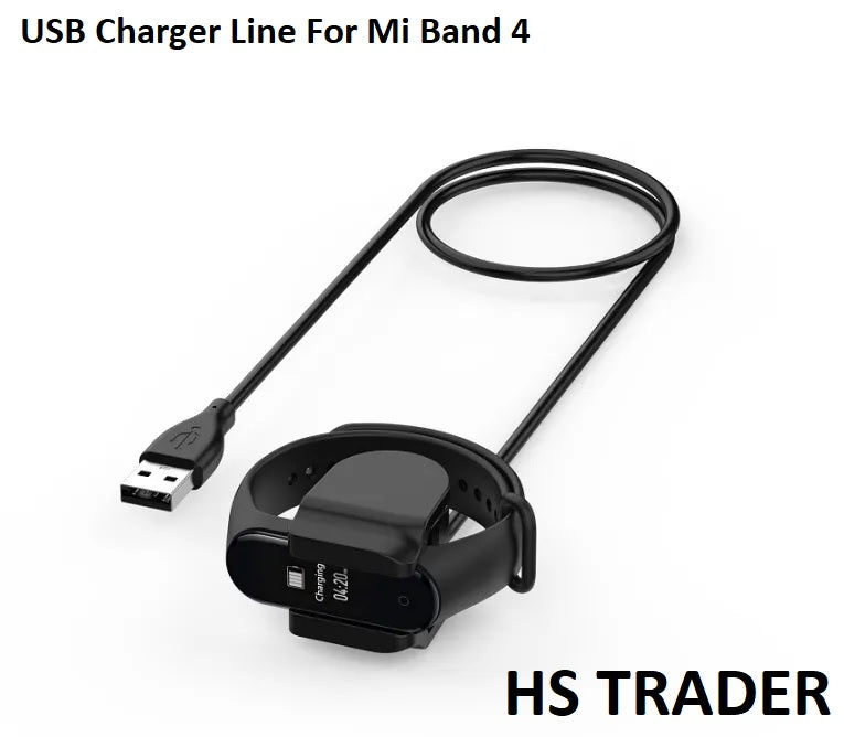 Xiaomi Mi Band 4 Charger Clip On Charging Cable, 30cm Gold Plated Pins Hi Quality Long Life Product for mi 4 Charging Cable No need to Remove mi4 band from Strap