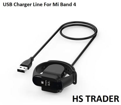 Xiaomi Mi Band 4 Charger Clip On Charging Cable, 30cm Gold Plated Pins Hi Quality Long Life Product for mi 4 Charging Cable No need to Remove mi4 band from Strap
