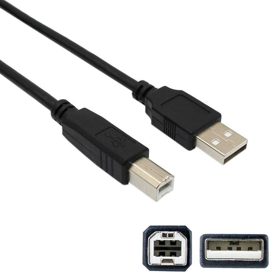 USB Printer Cable 1.5 Meters USB Printer Cord 2.0 Type A Male to B Male Cable Scanner Cord High Speed Compatible with HP, Canon, Dell, Epson, Lexmark, Xerox, Samsung and More