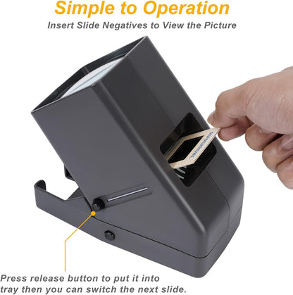 35mm Slide Viewer, Film Negative and Slide and Film Viewer with 3X Magnification and LED Lighted Illuminated Viewing, USB Powered  Slides & Film Negatives Viewer