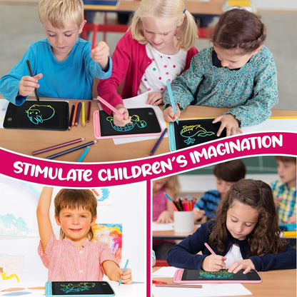 LCD Writing Tablet for Kids, 6.5 Inch Drawing Board Doodle Scribbler Board for 3-6 Years Old Girls Boys, Erasable Electronic Painting Learning Pads, Prizes for Kids