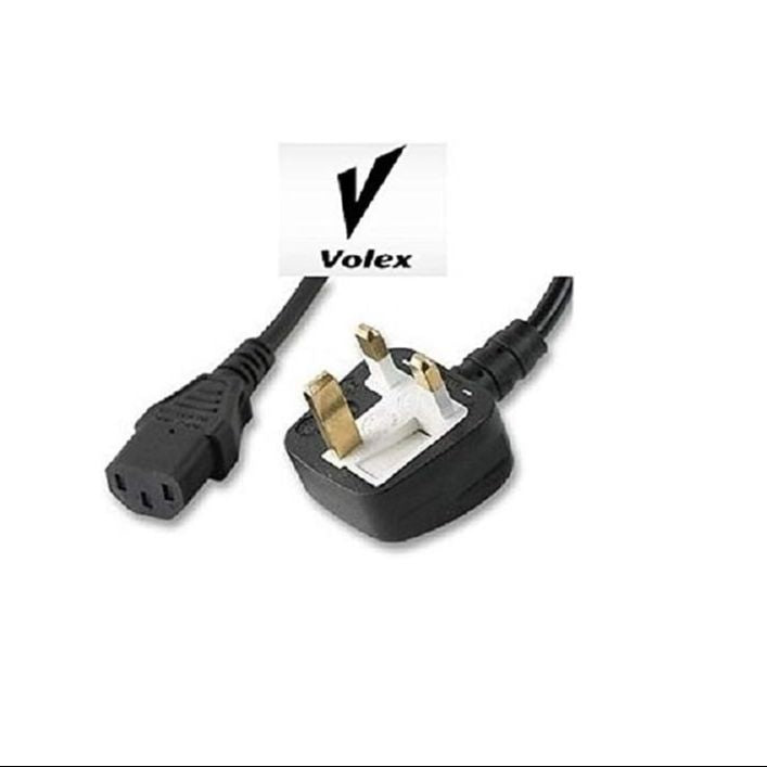 universal Power Cord UK Plug 1.8m – 3 Pin BS1363 Mains Lead for PC, Monitor, TV & Electronics