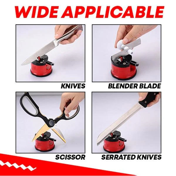 Kitchen Knife Sharpener Tungsten Steel Knife Sharpener Mini Suction Cup Sharpening Stone Kitchen Sharpening Tool for Knives Scissors