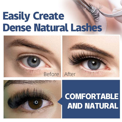 Qeelasee 0.05mm Curl D 9mm Russian Volume Mink Eyelash Extensions Soft Volume Makeup Eyelashes Premium Eye lash  Extensions