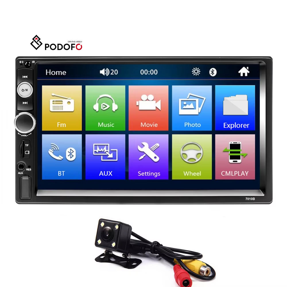 7 Inch Touch Screen Car MP5 Player Bluetooth FM Radio with Phone Link & Rear View Camera 7023B