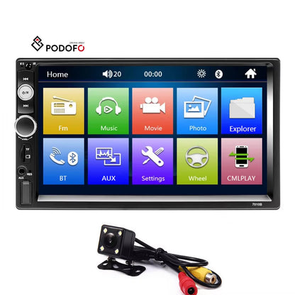 7 Inch Touch Screen Car MP5 Player Bluetooth FM Radio with Phone Link & Rear View Camera 7023B