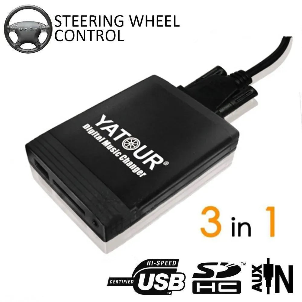 YATOUR Car MP3 Player, USB SD AUX Digital Music Changer Interface, CD Changer Adapter (6+6Pin) for Toyota and Lexus models, Corolla