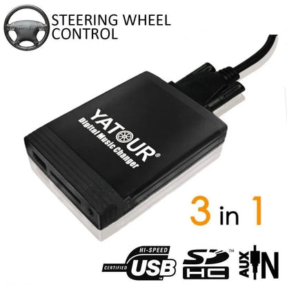 YATOUR Car MP3 Player, USB SD AUX Digital Music Changer Interface, CD Changer Adapter (6+6Pin) for Toyota and Lexus models, Corolla