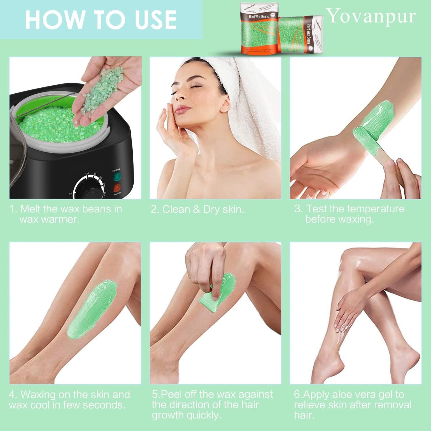 Hot wax Hair removal without strip for men & Women 100g/Bag