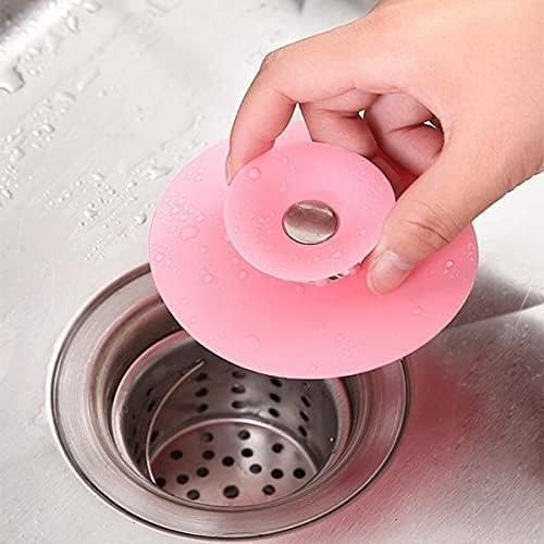 Silicone Drain Stopper for Bathroom and Kitchen with Hair Catcher, Water Stopper for Sinks and Bathtubs, Sink Drain Stopper for Bathtub