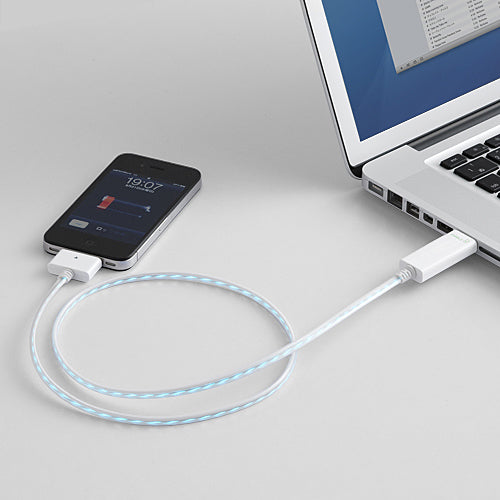 30 Pin Visible Green Smart Charge & Sync Cable for 30 Pin Cable Tab & Phone Model DWA063-WE
