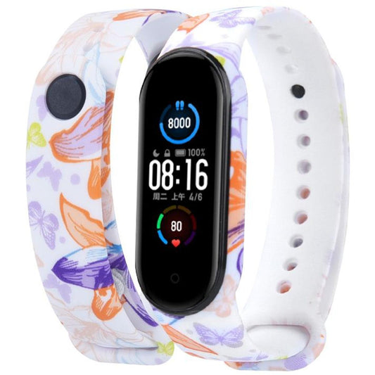 MI 5/6 TPU Printed Watch Strap Soft Silicon Premium A One Quality ONLY Strap, Not included mi band host.