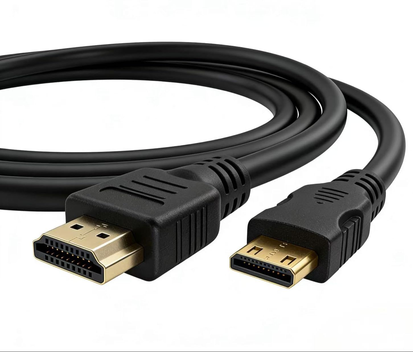 HDMI to Mini HDMI Cable 2 Meter | Gold Plated Male to Male High Speed HD Cable for Laptop, Tablet, Camera & Devices (Black)