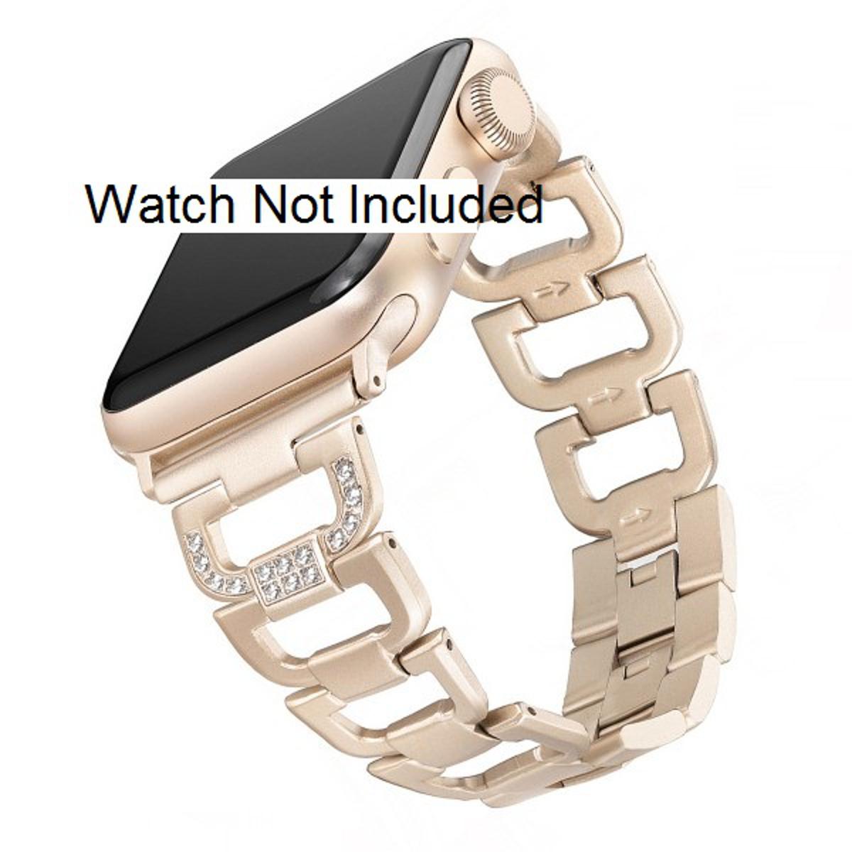new fashion Secbolt Bling Band for i Watch Band 38mm 40mm 41mm Bling Diamond Rhinestone Metal Replacement Wristband Strap for Apl iWatch Nik+, Series 3, Series 2, Series 1, Sport, Edition, champagneGold
