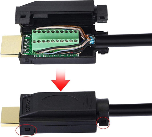 HDMI Solderless Adapter – Gold-Plated HDMI Extension Connector | Breakout Board for HD Signals, No Welding Required