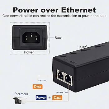 🔹 48V 0.35A PoE Power Adapter Injector – AC 100-250V Input – For IP Camera, WiFi Access Point, Router