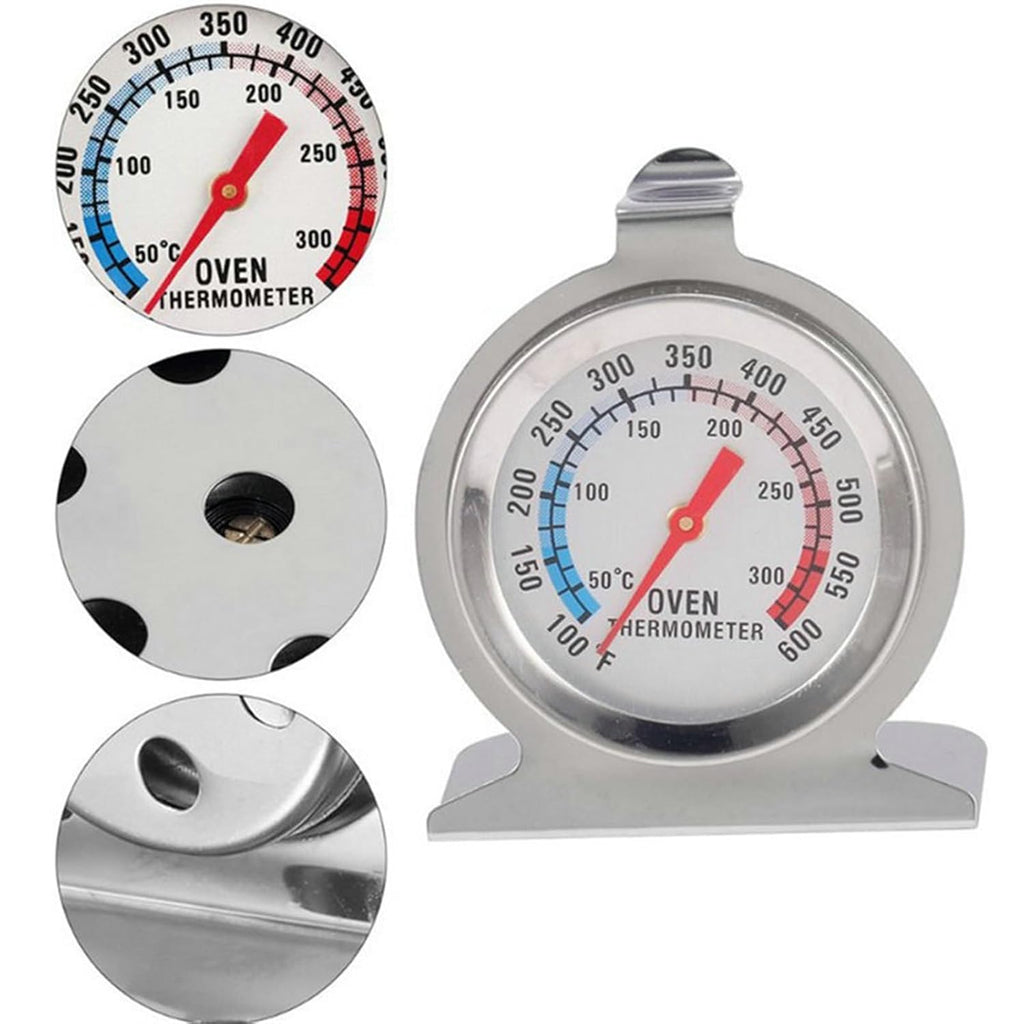 Universal Baking & Meat Temperature Thermometer – Stainless Steel Oven Thermometer Gauge for BBQ, Microwave, Cooker & Kitchen Use