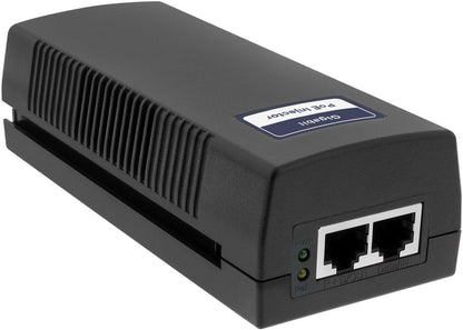 Gigabit 52V 30W PoE+ Injector IEEE 802.3at – Single Port Power over Ethernet Adapter for IP Cameras, Access Points & VoIP