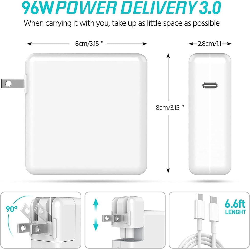 🔌 Apple 96W USB-C Power Adapter Ultra-Fast • Safe • Universal Power Charger