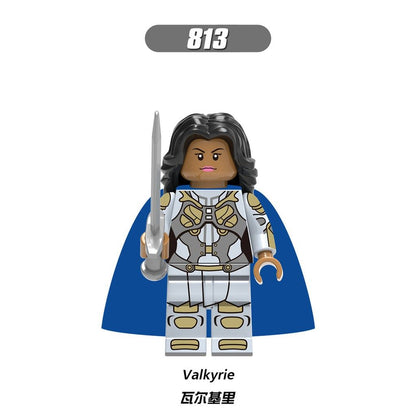 Minifigures Valkyrie War Horse Loki Thor Hela Marvel Movie Avengers Endgame Building Blocks Kids Toys
