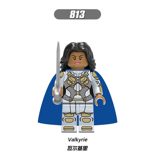 Minifigures Valkyrie War Horse Loki Thor Hela Marvel Movie Avengers Endgame Building Blocks Kids Toys