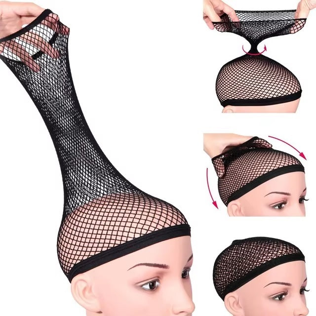 High Quality Black Wig Cap Hair Net Stocking Cap Elastic Mesh for wigs strong fixing