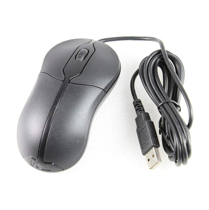 3-Button USB Wired Optical Mouse with Scroll Wheel – 1000 DPI Precision, Ergonomic Design for Laptop & Desktop (Black)