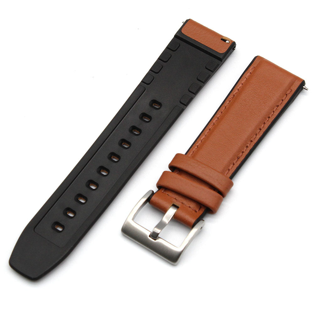 22mm silicone strap look like leather For Huawei watch GT/Honor Magic Watch 2 /Samsung Galaxy 46mm Replacement strap Gear S3 Frontier/Classic