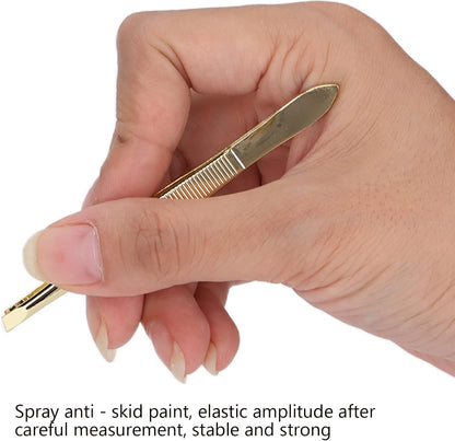 Slant Tweezers - Precision Stainless Steel Slant Tip Tweezers Hair Plucker for Hair and Eyebrows Personal Care