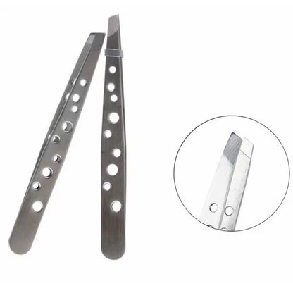 Premium Slant Tip Eyebrow Tweezers – German Stainless Steel Hair Plucking Tool | Precision Facial Hair Remover for Women & Men | Professional Quality