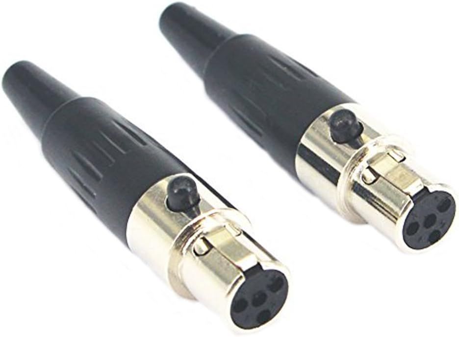 Mini XLR TA4F 4Pin Female Audio Connector Microphone Cable Socket Adapter Mini XLR Jack - image 4