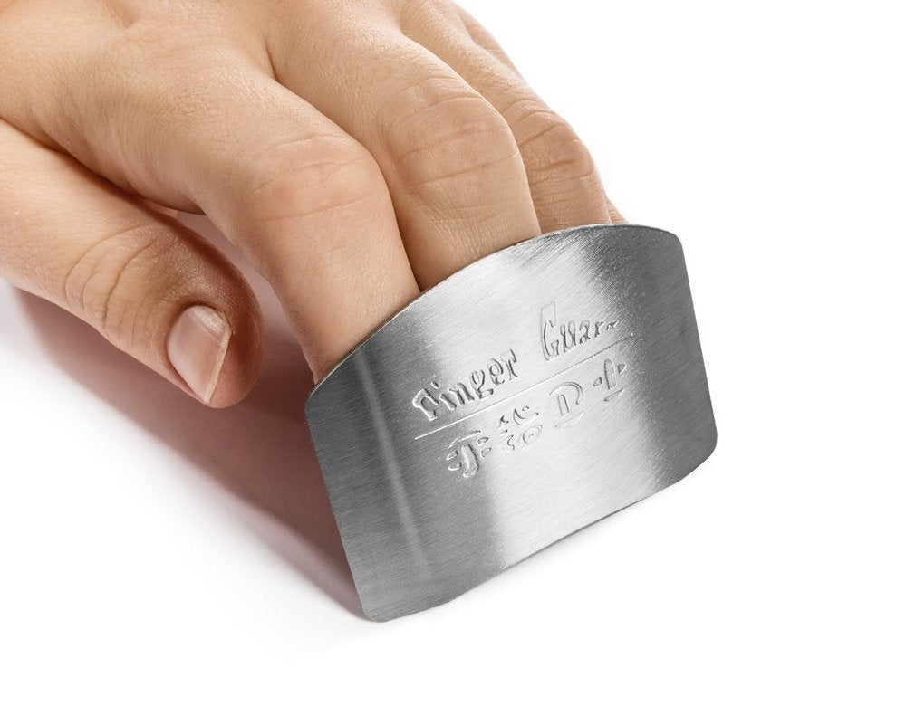 KITCHEN FINGER HAND PROTECTOR GUARD STAINLESS STEEL CHOP SLICE SHIELD COOK TOOL