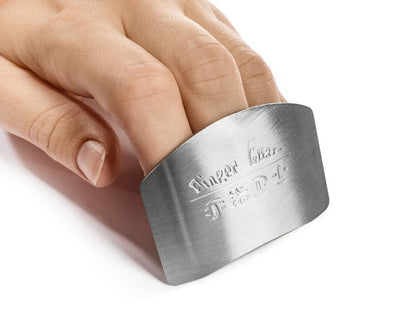 KITCHEN FINGER HAND PROTECTOR GUARD STAINLESS STEEL CHOP SLICE SHIELD COOK TOOL