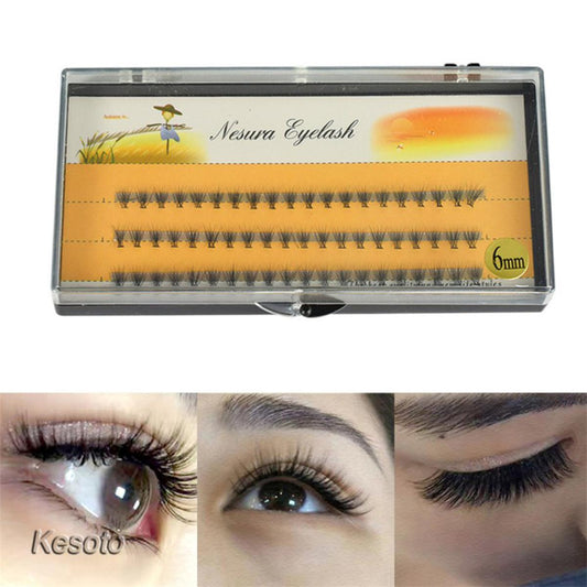 Nesura Eyelashes 6mm Curl Thickness 0.07  10D Individual Eyelash Personal Use Eyelash Extension Natural Soft 60 Pieces A One Hi Quality