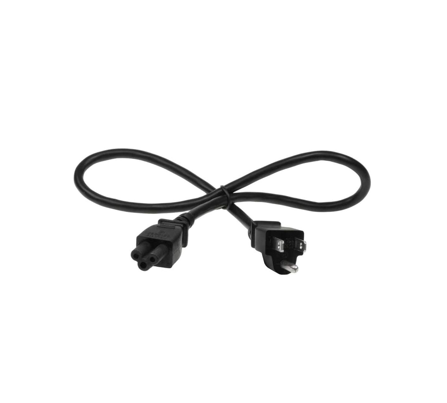 30 cm AC Power Cord NEMA 5‑15P to IEC C5 “Mickey Mouse” – Compatible with Dell Laptops & Desktops, HongLin HL-052 / HL-002