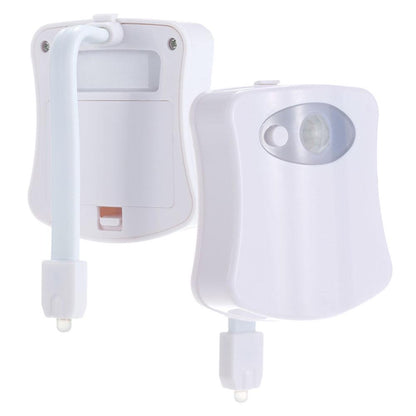 Motion Sensor Toilet Seat Night Light 8 Colors For Smart Home Toilet Bowl WC Toilet Light - White 1 Pcs
