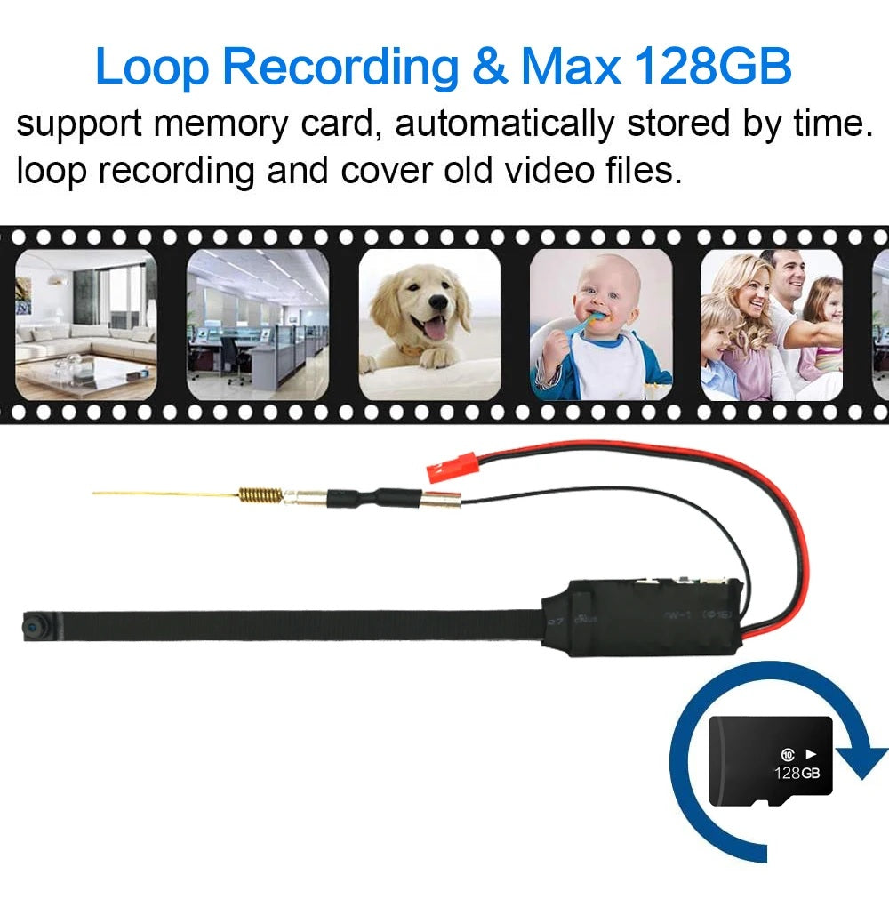HD WiFi Mini Camera DIY Module 1080P Security Camera with Motion Detection & Remote Viewing