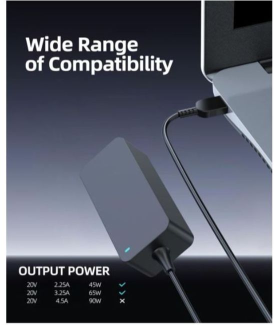 20V 2.25A  power supply for Lenovo Original 45W Laptop Charger | Slim Tip AC Adapter