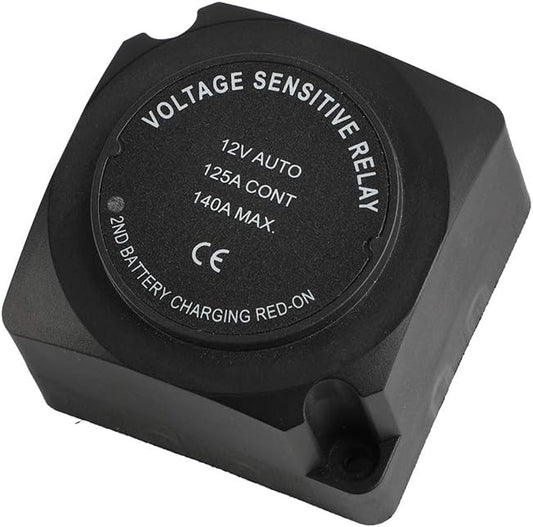 12V Dual Battery Isolator VSR/Voltage Sensitive Relay Waterproof Smart Battery Isolator for Car Boat Truck Pontoon Camper Van RZR UTV 12 Volt 140Amp