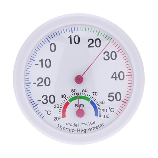 Temperature Humidity Meter, -35~55°C Mini Indoor Analog Temperature Humidity Meter Thermometer Hygrometer