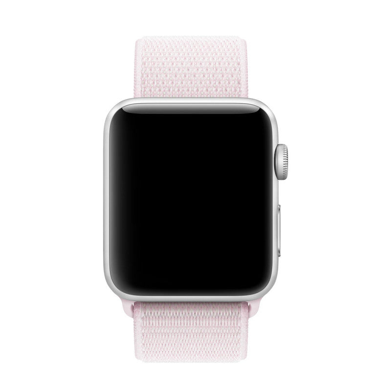 ⌚ Nylon Sport Loop Strap – New Fashion Colorful Band for iWatch  38mm / 40mm / 41mm | Pearl Pink