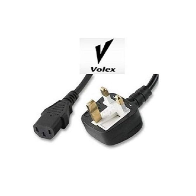 universal Power Cord UK Plug 1.8m – 3 Pin BS1363 Mains Lead for PC, Monitor, TV & Electronics