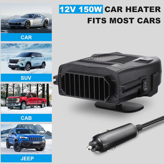 Portable Car Heater - Auto Heater Fan | Car Heater, Fast Heating Fan, 12V Car Defroster, Windshield Defroster Demister for All Kinds of 12V Vehicle
