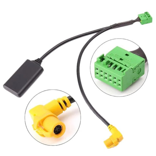 Wireless Mmi 3G Ami 12-Pin Bluetooth Aux Cable Adapter Wireless o Input For- Q5 A6 A4 Q7 A5 S5