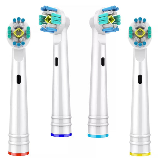 EB18-P Replacement Brush Heads for all Oral-B electric toothbrushes except ultrasonic brushes  4 Pcs Toothbrush Heads EB18P 3D White Replacement Brush Heads A One 100 % Premium Quality