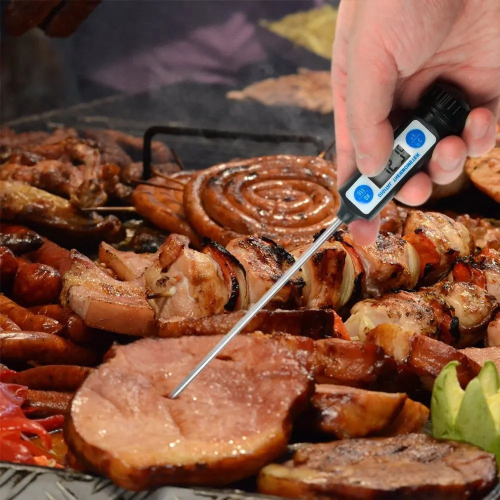 Digital Food Thermometer with Large LCD Display, Waterproof, for Cooking, BBQ, Kitchen , Liquid, Candle