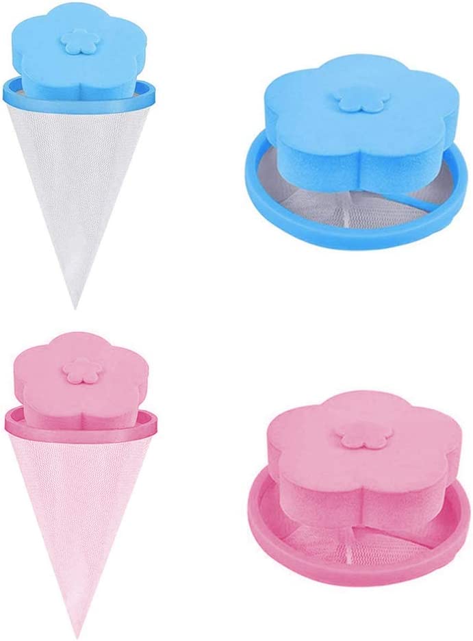 2 Pc Laundry Floating Lint Hair Catcher Mesh Pouch Dirty Fiber Collector Reusable Washing Machine Laundry Filter Bag